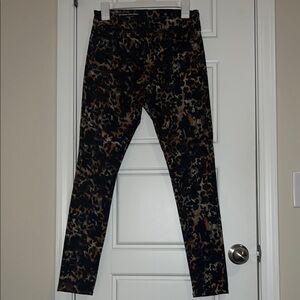 AG Adriano Goldschmied Leopard Print Skinny Ankle Pants